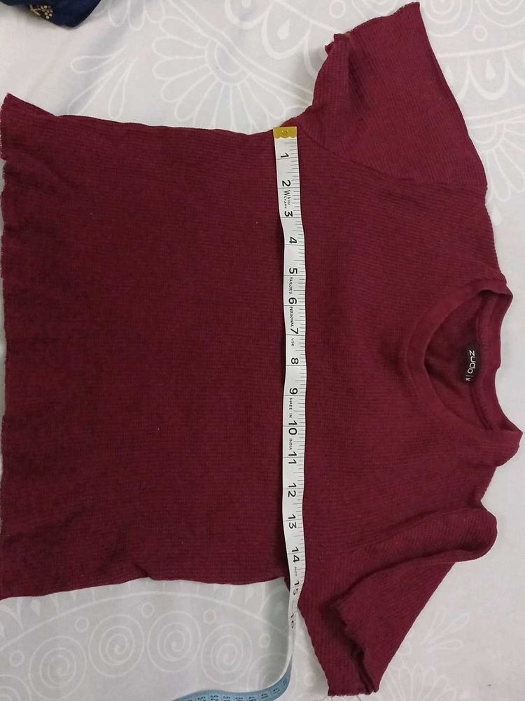 Maroon Zudio Top