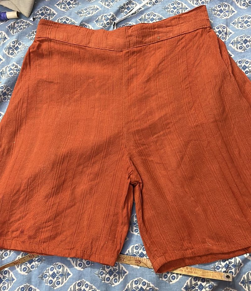 High Waisted Orange Shorts