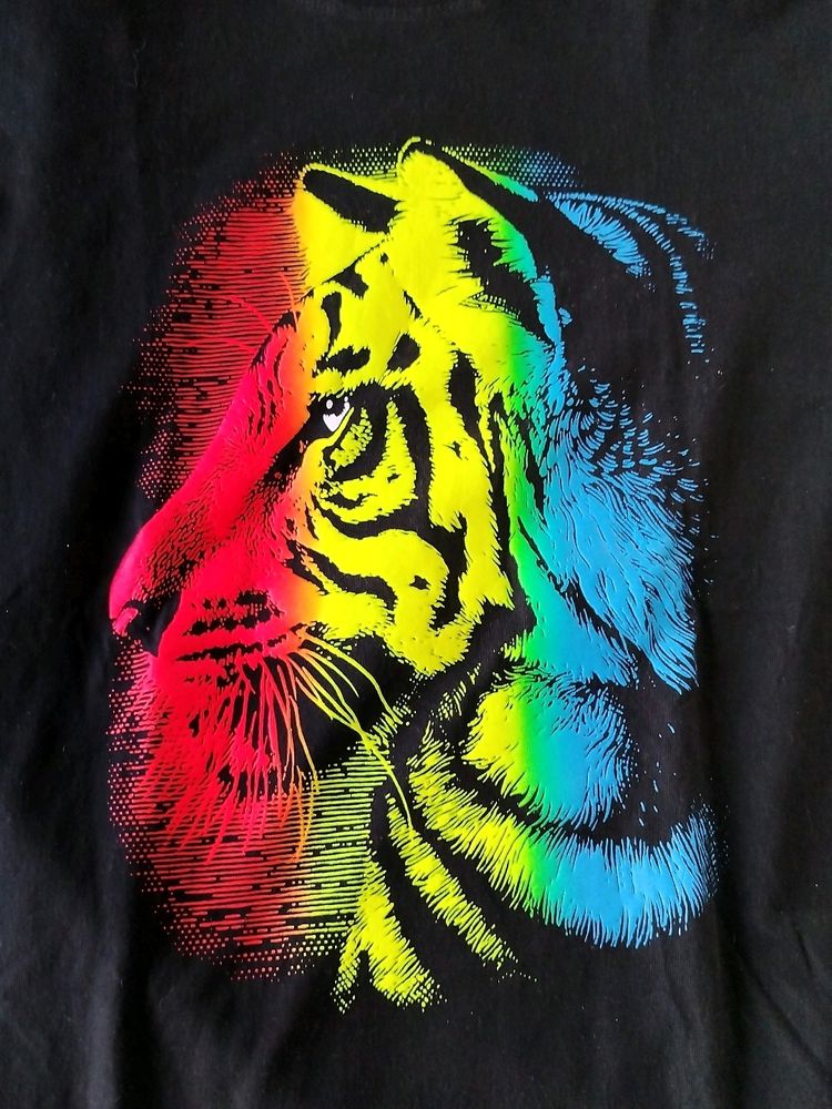 Tiger Printed , Neon Glo T Shirt For Boys