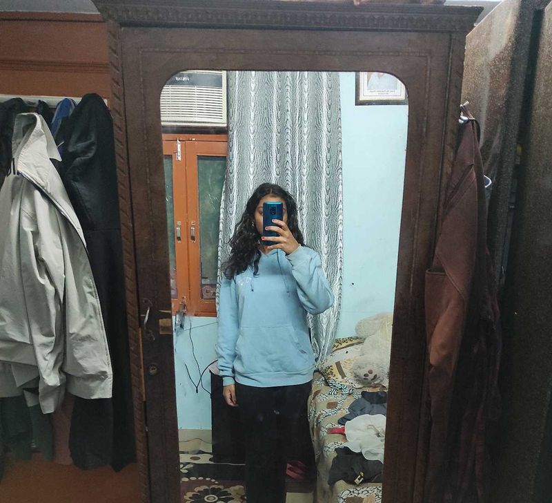 Sky-blue Oversized Hoodie Men/Women