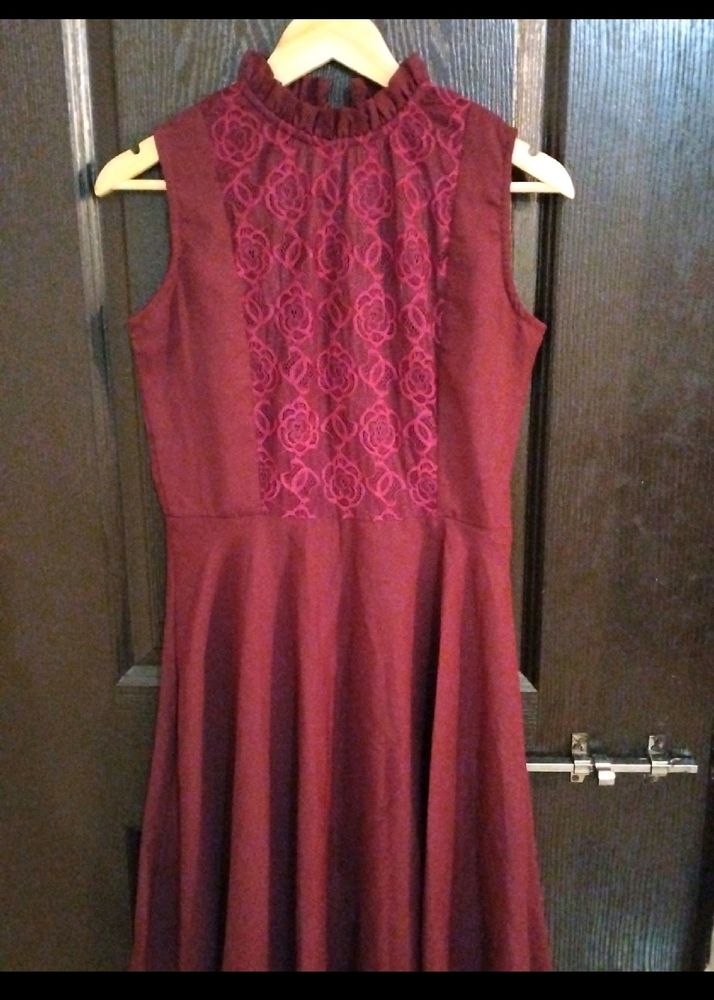 Miss Chase Burgundy Dress