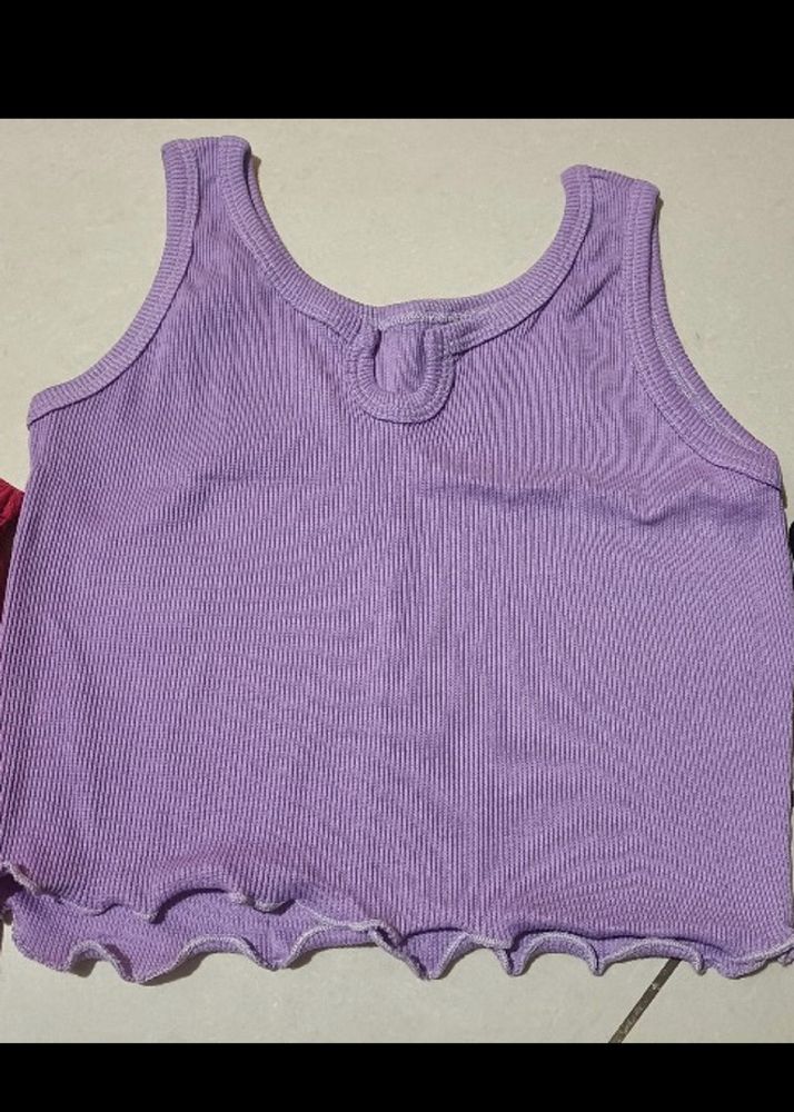 Girls Ribbed Crop Top