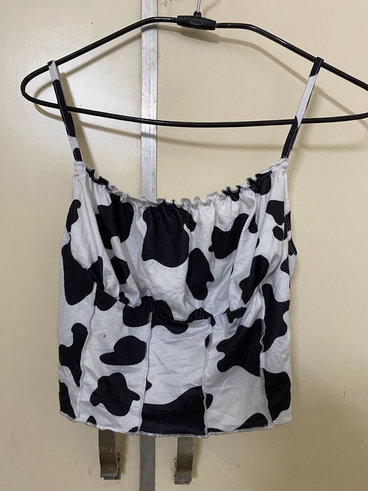 Shein Cow Print Top