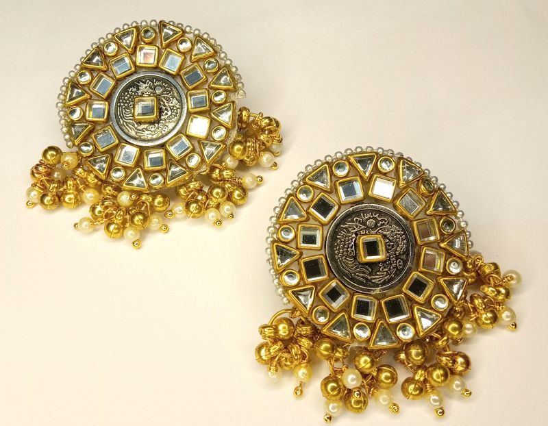 Kundan Tops Earrings