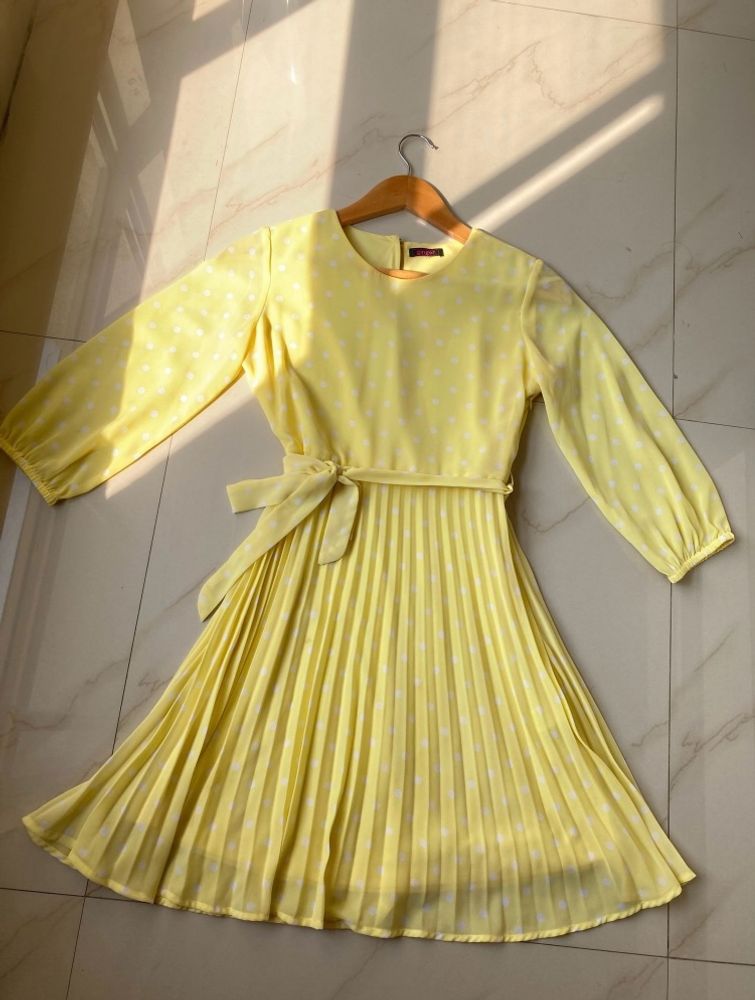 Cute Yellow Polka Dot Dress