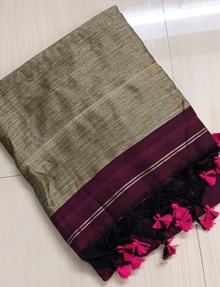 Khadi Cotton Silk Blend Saree