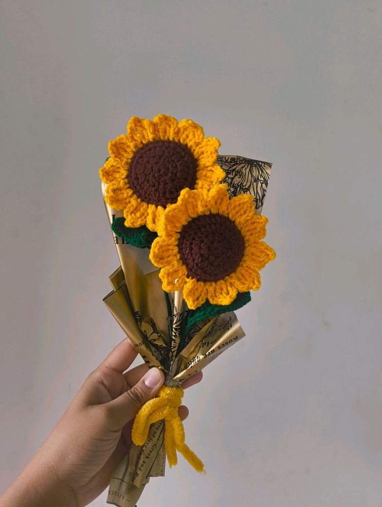 Crochet Sunflower Bouquet