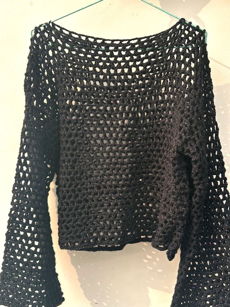 Black Mesh Top Last Offer