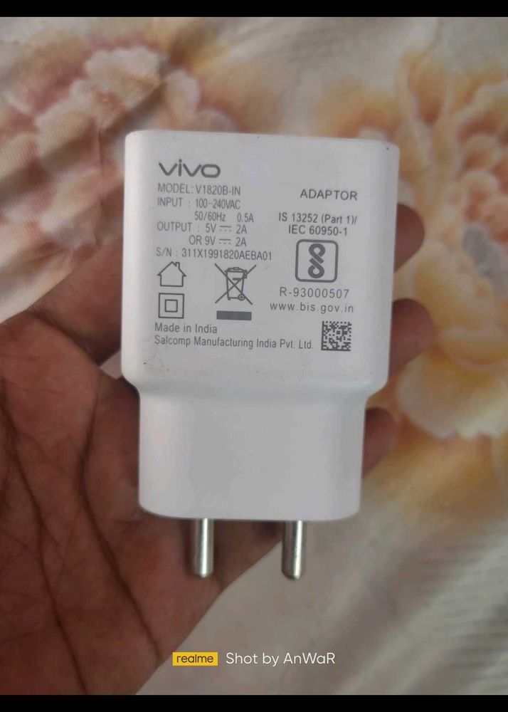 Vivo Fast Charger 18watt Only Adaptor Original