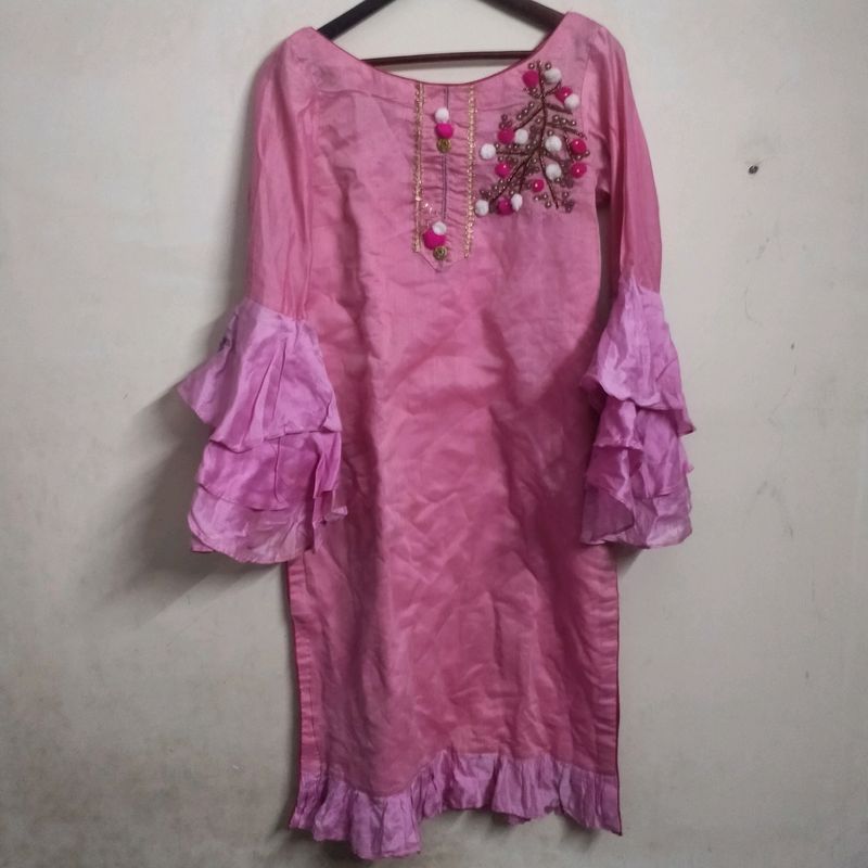 Ethnic Pink Kurta (Women's)