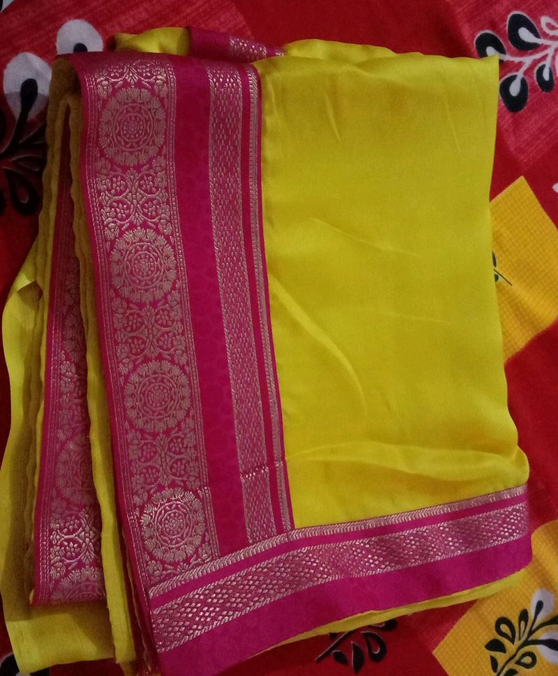 Beautiful Yellow Saree