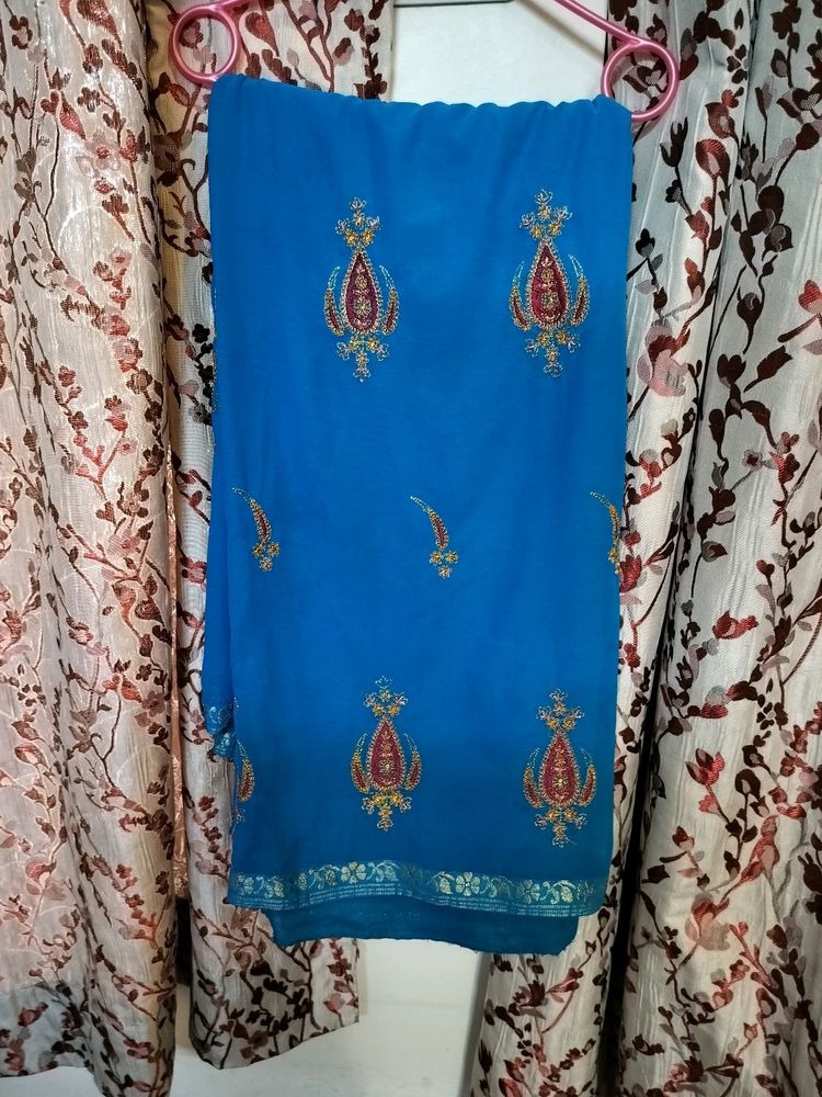 Firozi Blue Saree