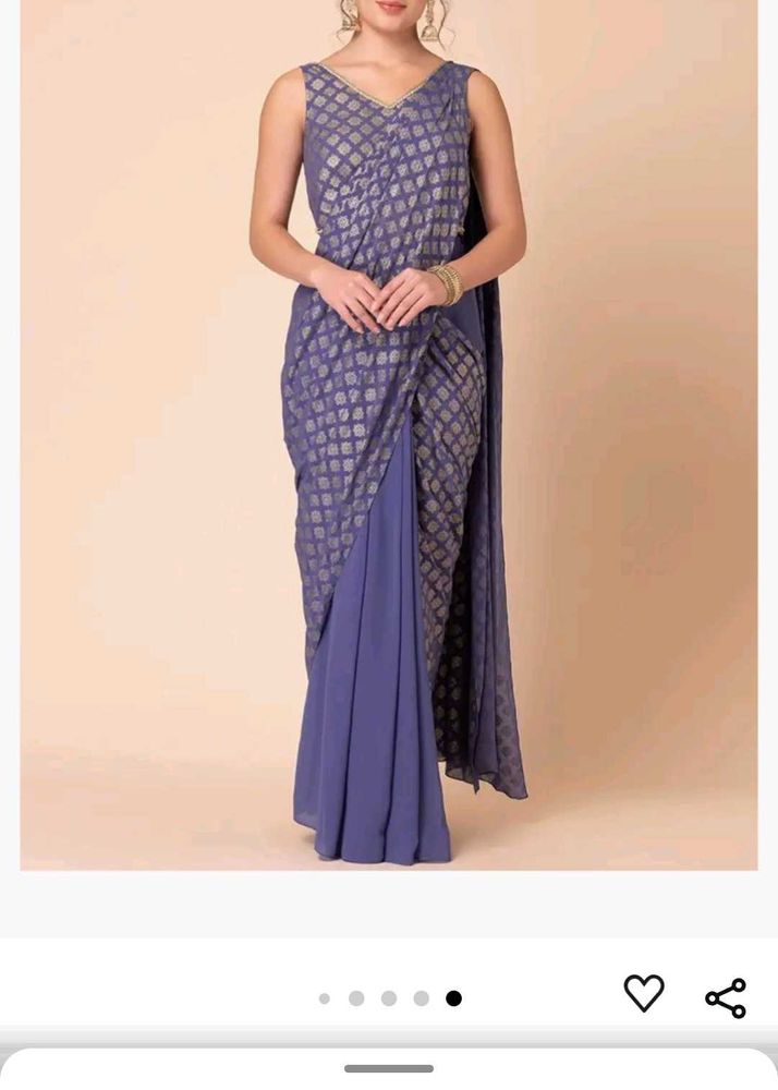 ♡Lavender Ready To Wear Saree♡