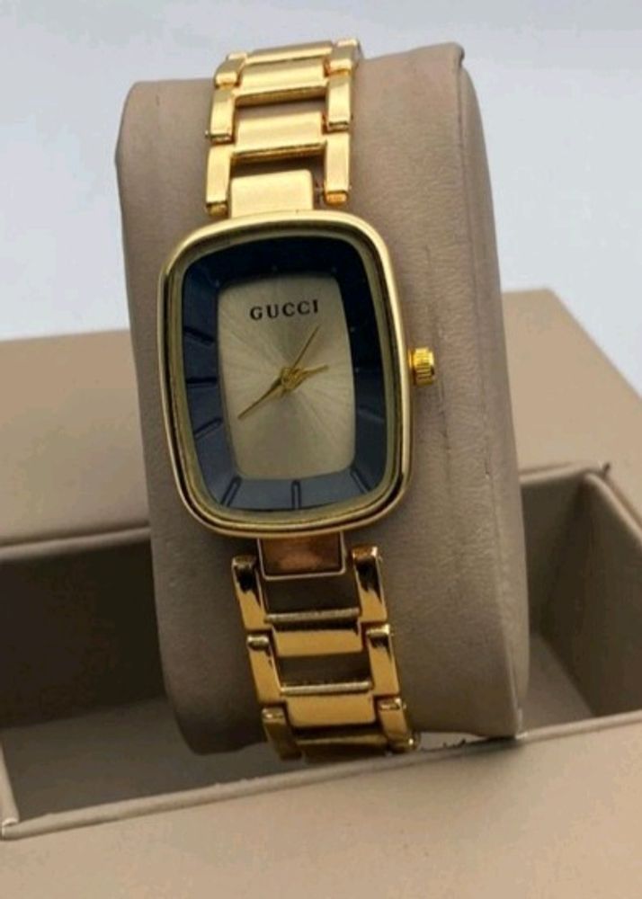 Gucci Watch Analog Golden Colour Stainless Steel Womens Watch Ladies Watch