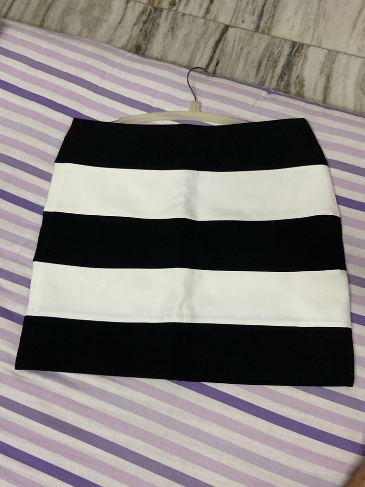 Zara Striped Heavy Premium Skirt Brand New