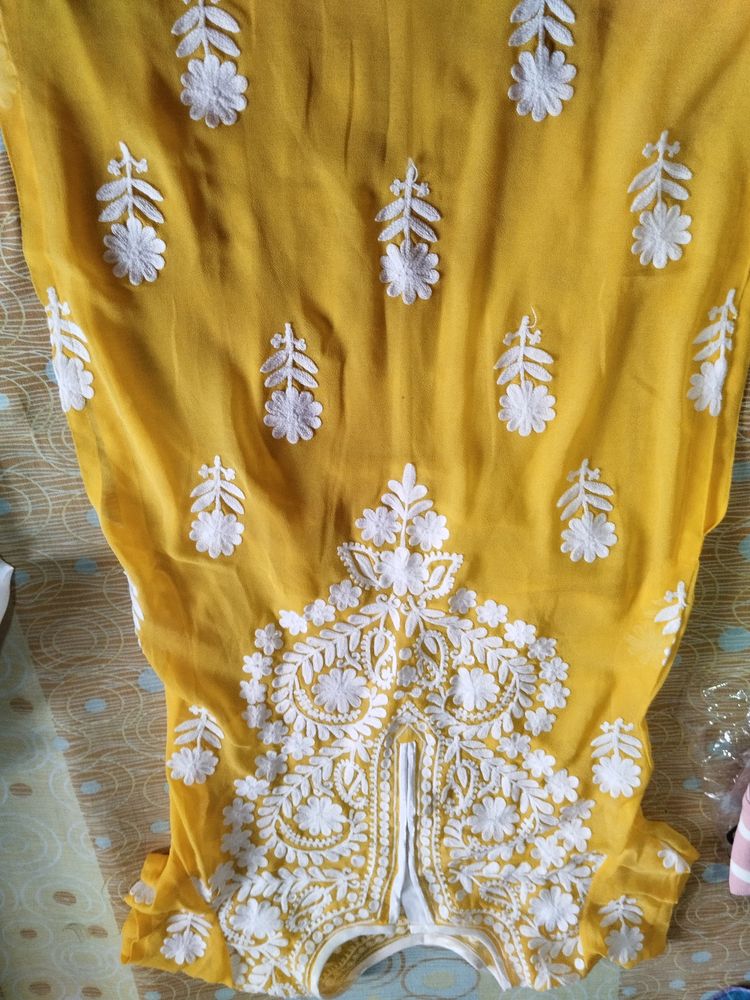 YELLOW BRANDED KURTA