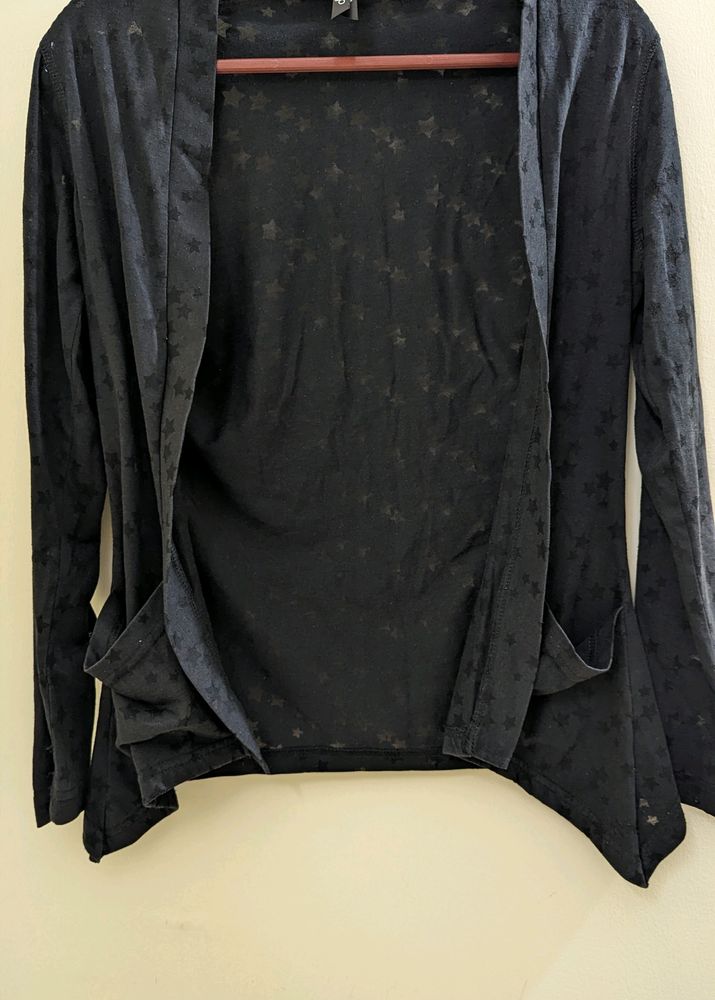 Girls' Semi-transparent Black Shrug