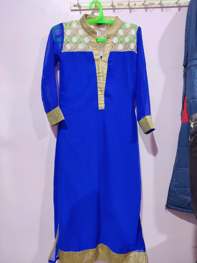 Party Wear Straight Cut Kurti