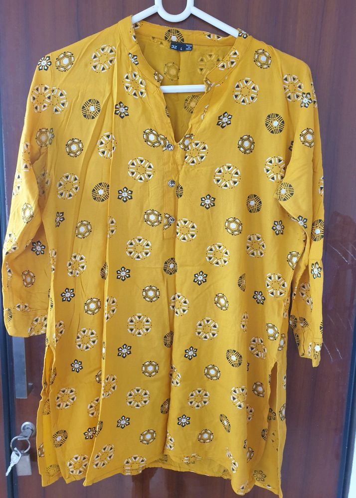 Yellow Short Kurti