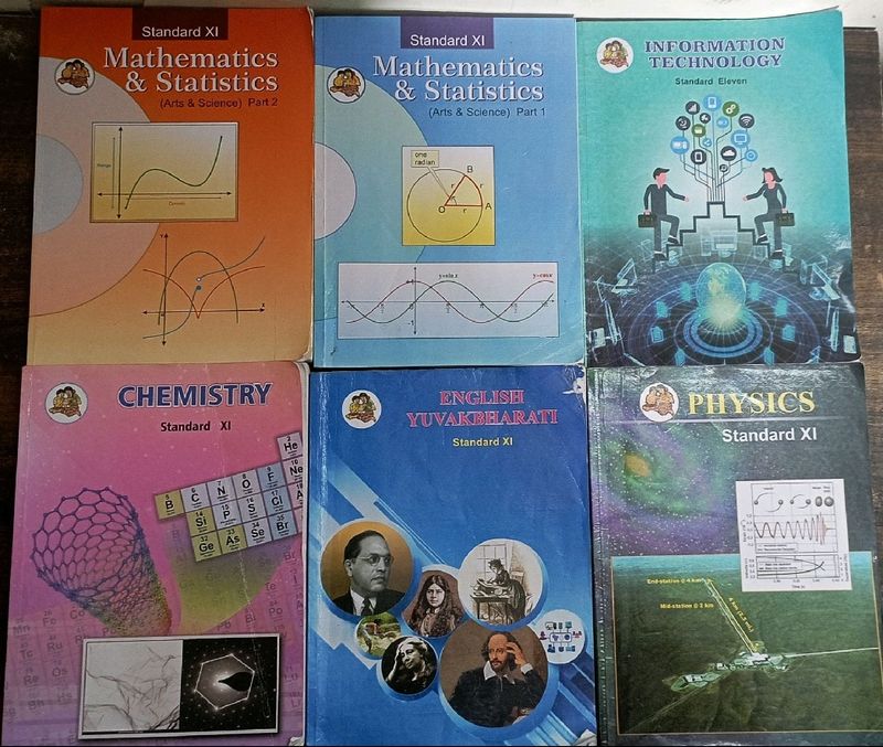 Class 11 6 Subject Books Of Maharashtra Board