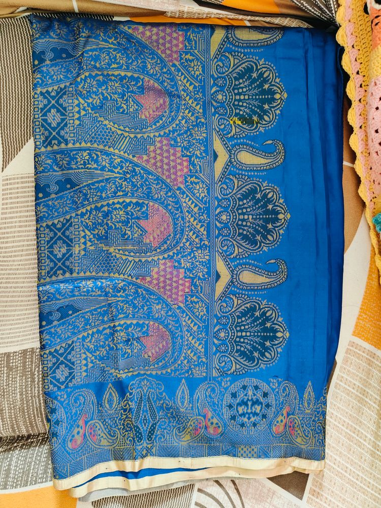 Pure Soft Silk Royal Blue Saree