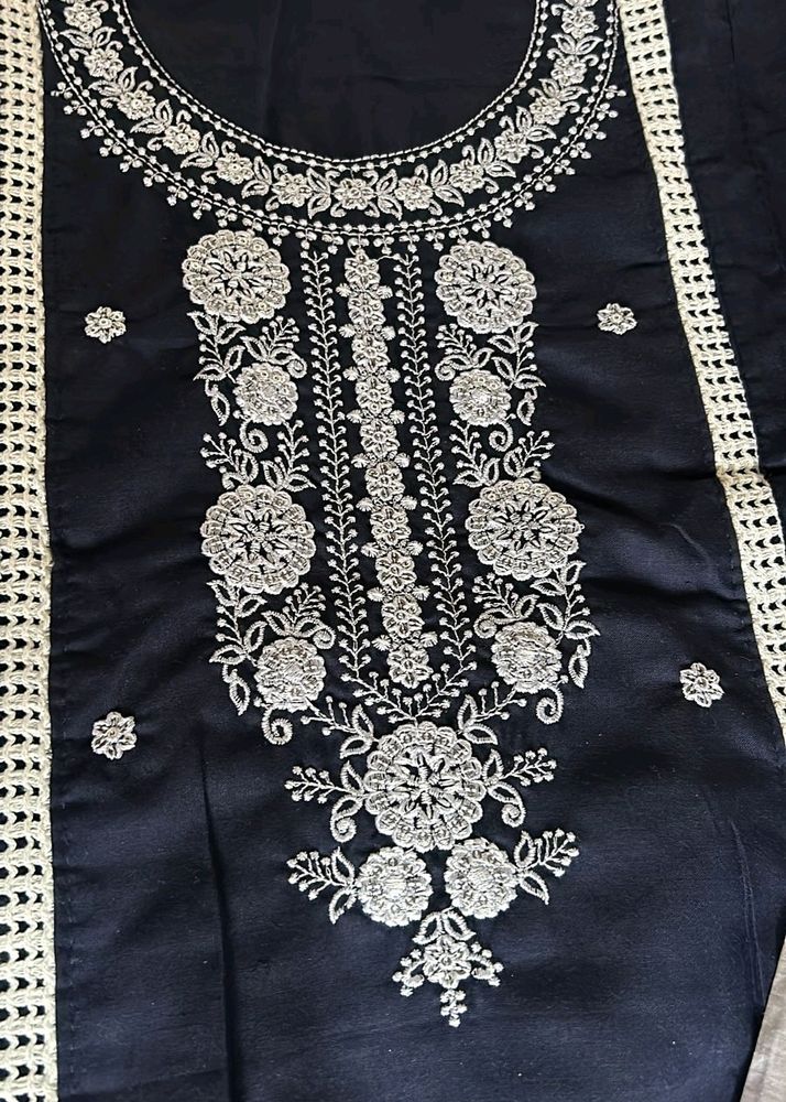 Pure Cotton Karachi Embroidery Work Suit