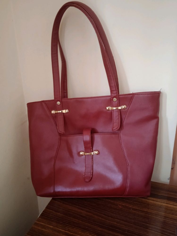 Maroon Color Handbag