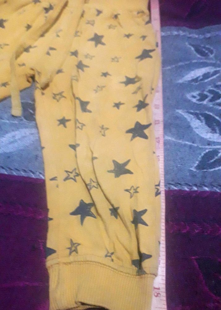 Yellow Color Kid's Cotton Lower In Good Condition