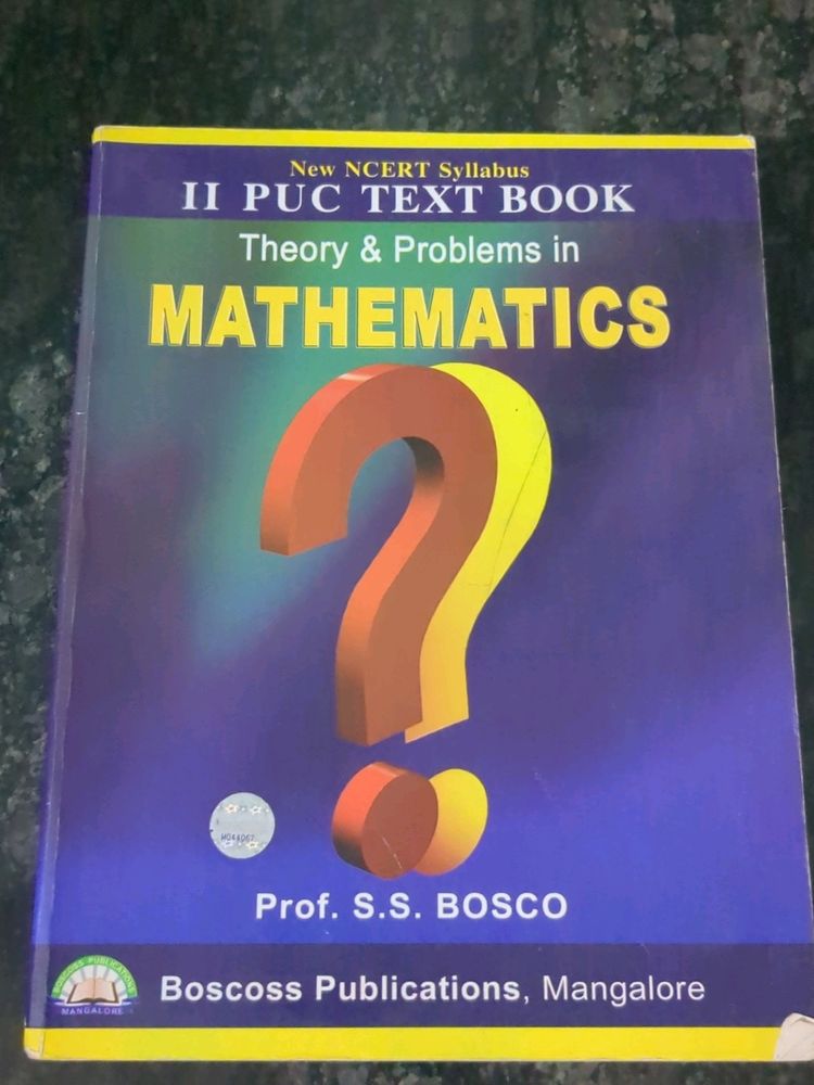 Boscoss Maths Textbook For Kcet And Boards