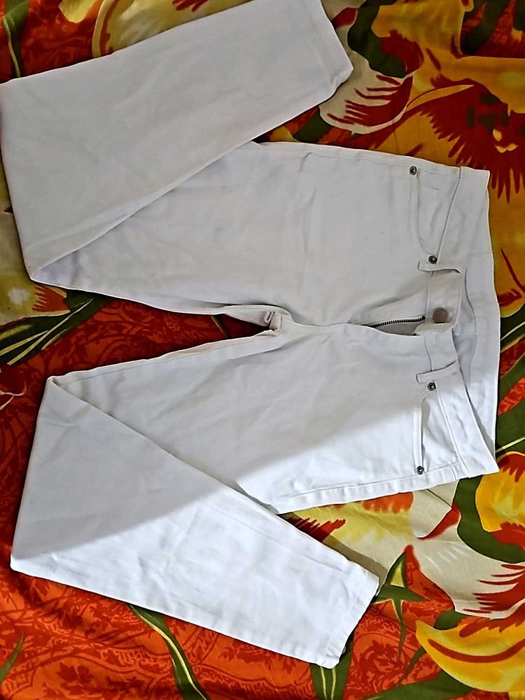 White Denim Jeans From Bench