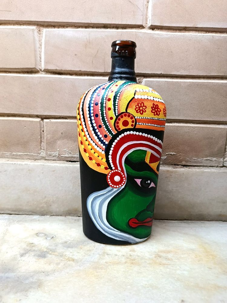 Handpainted Kathakali Bottle Art