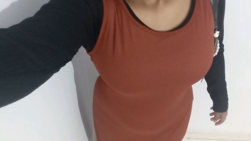 Coffee Brown Bodycorn  Dress