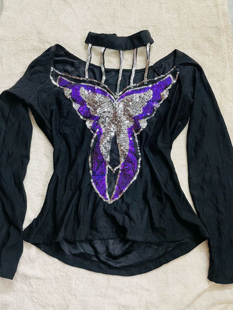 Women  Butterfly Top