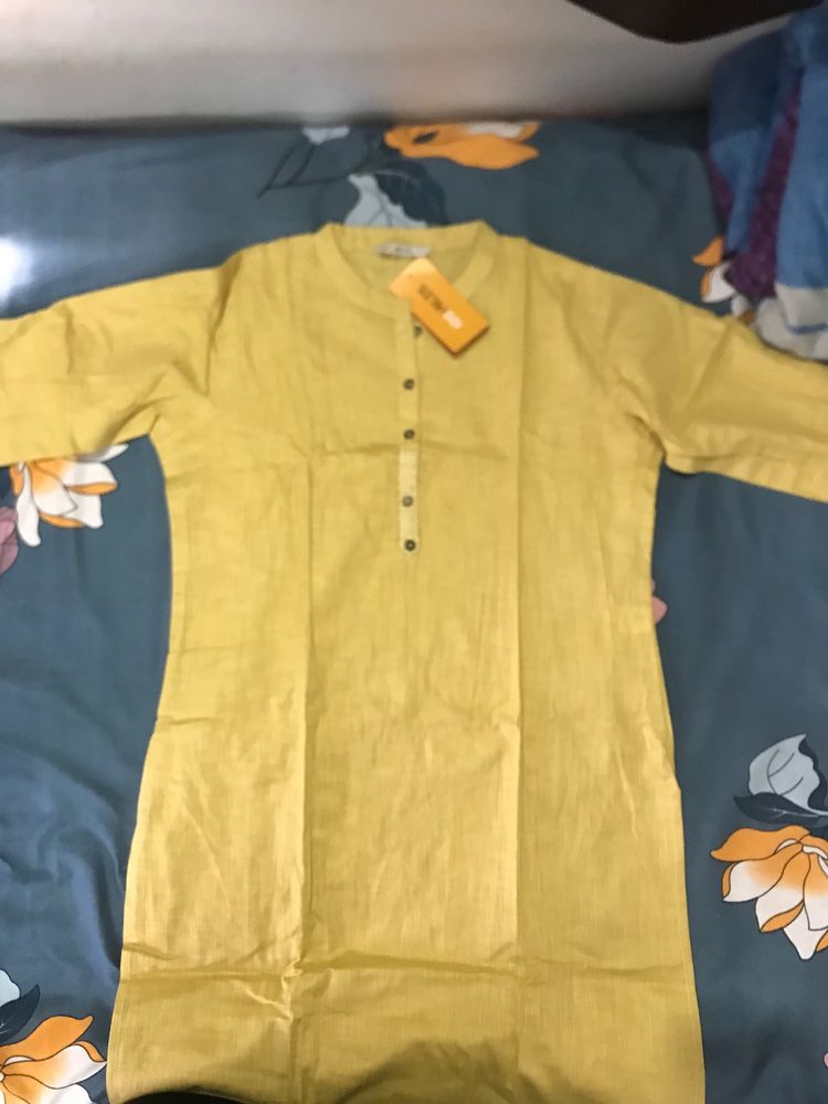 New Women Dark Yellow Kurta