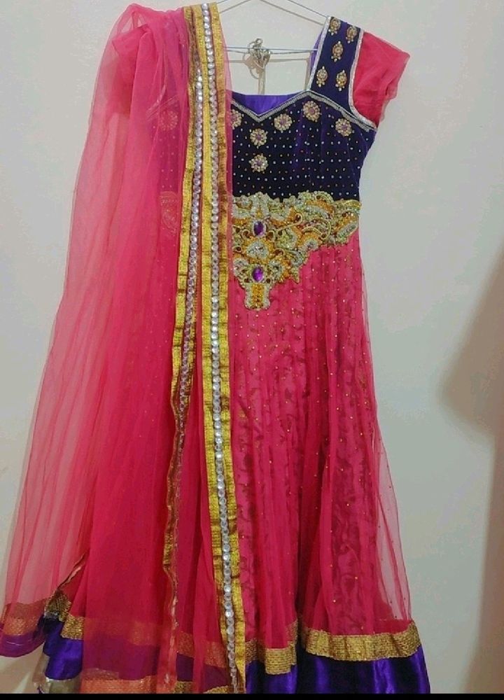 Rose Suit & Dupatta Without Bottom 30 Bust