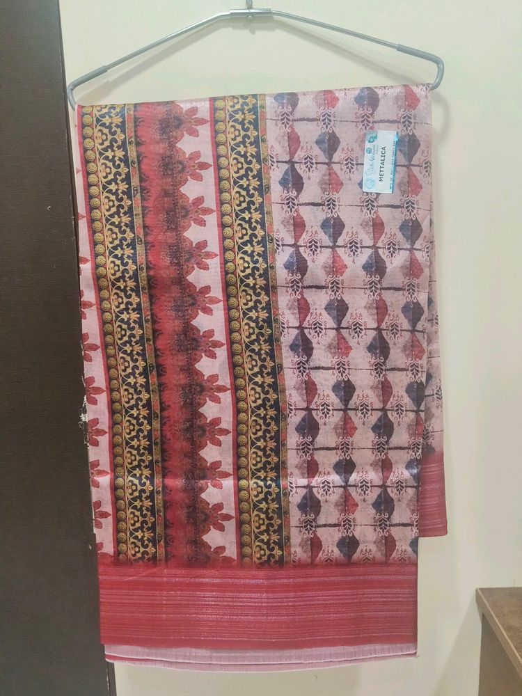 Red Cotton Saree