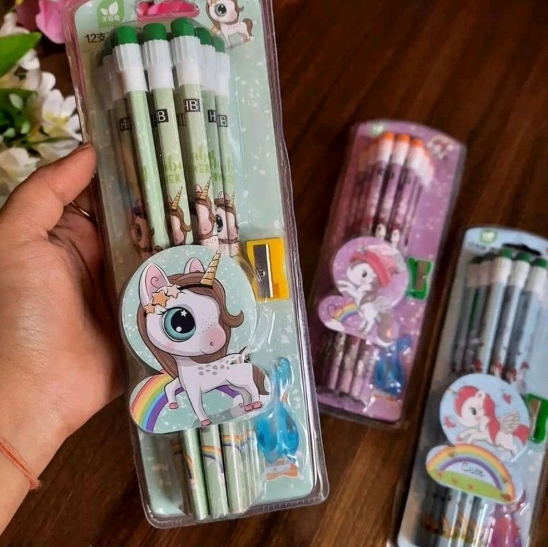 12 Lid UNICORN PENCILS🤗❤️