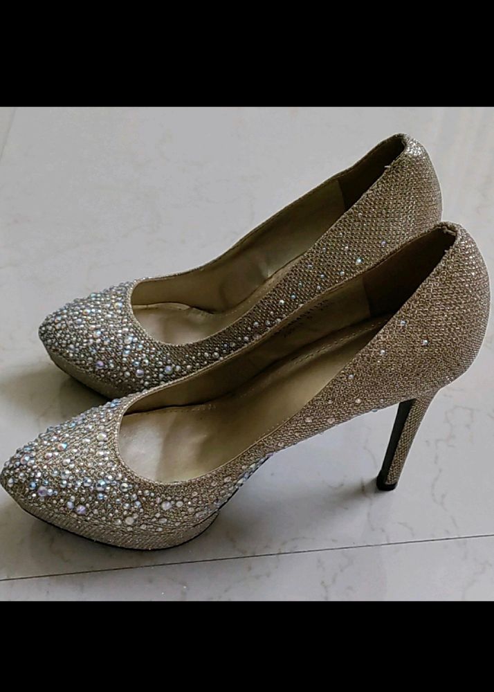 Rhinestones glitter heels