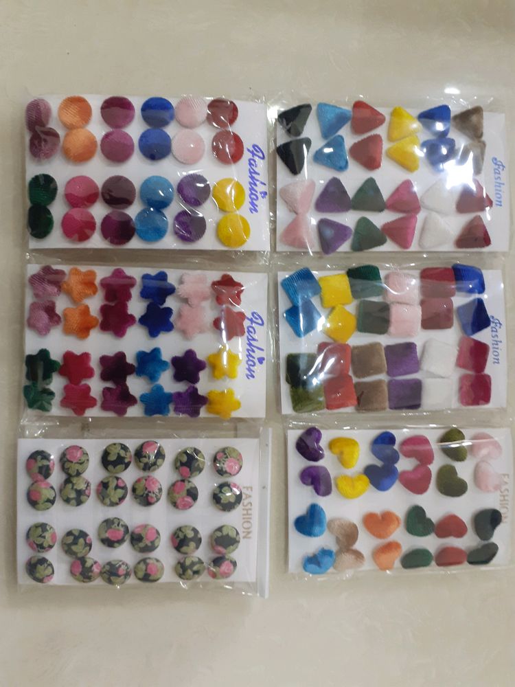 New Designer 60 Set 5 Dozen Velvet Work Stud Earri