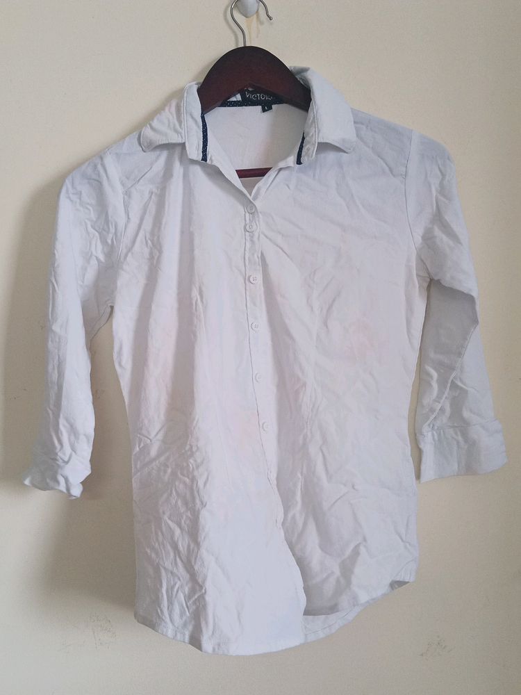 White Shirt With Pink Effect
