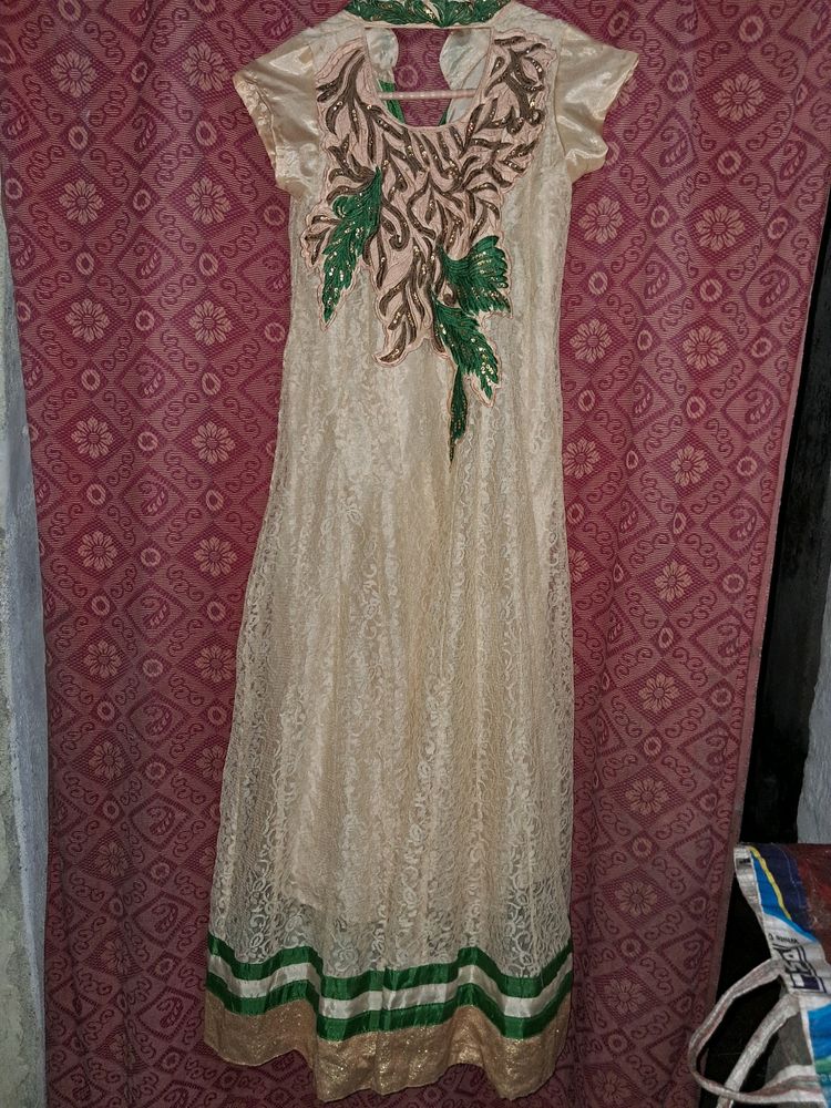 Net Anarkali Kurti Set