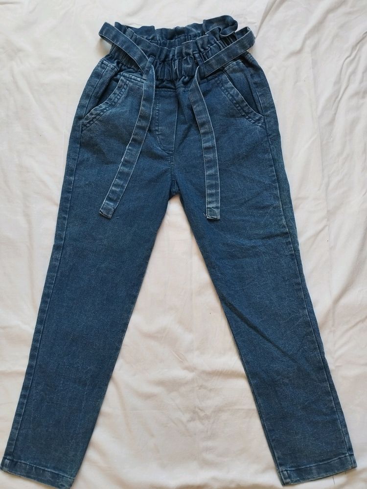 Blue Casual Pant For Woman