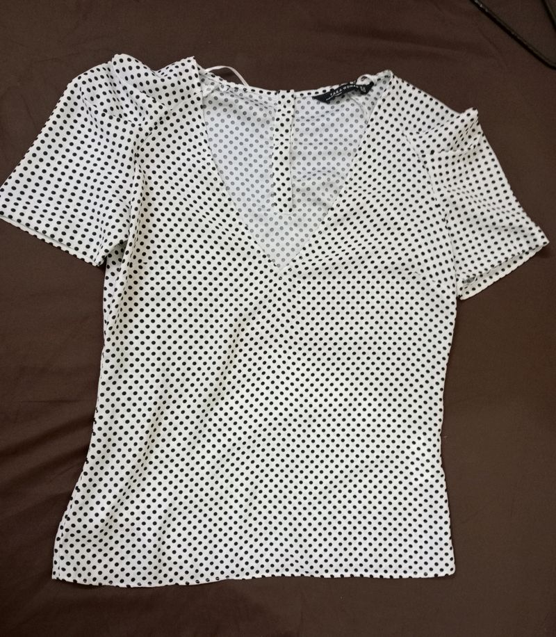 Zara Polka Dot Top