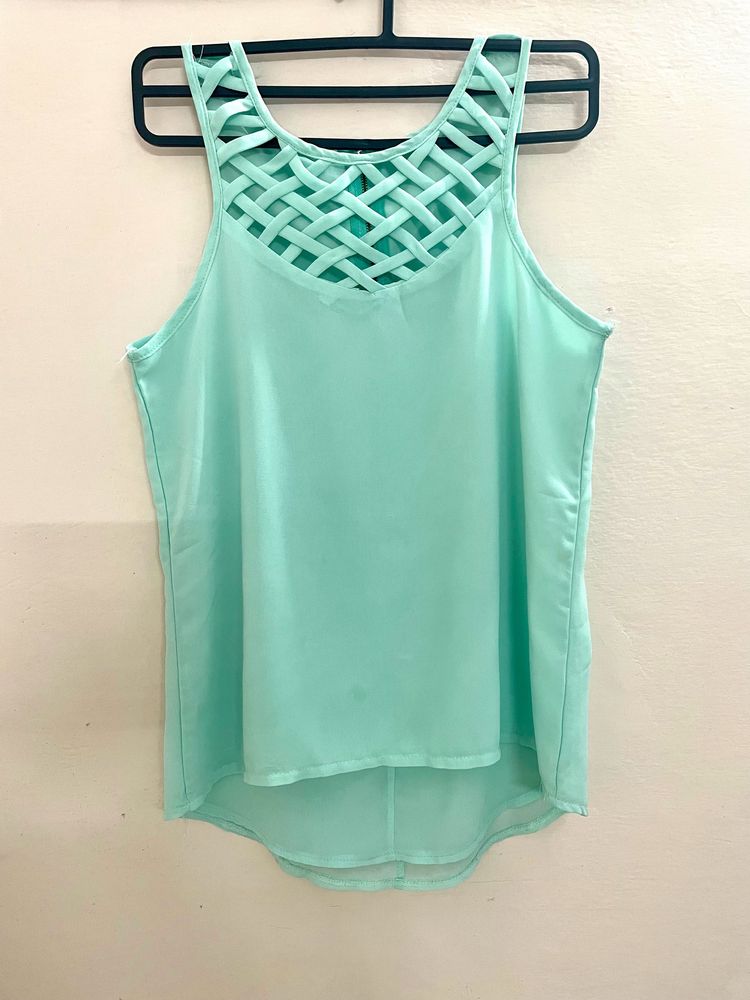 Pastel Green Sleeveless Top