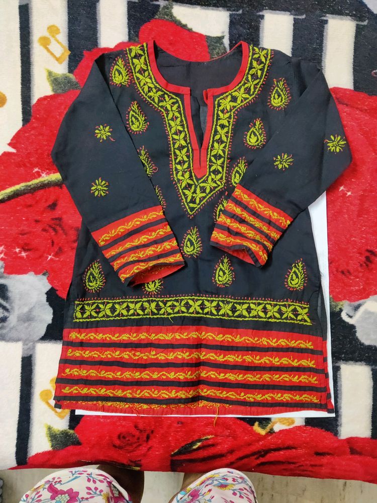 Chikinkari Kurta For Girls