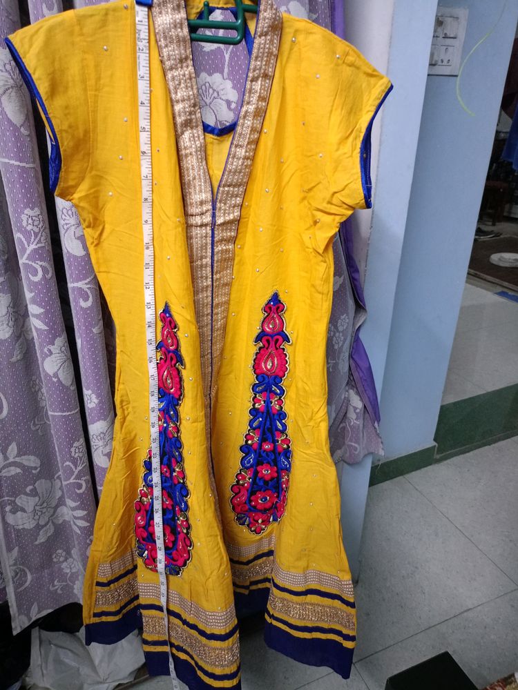 Yellow Anarkali Kurti