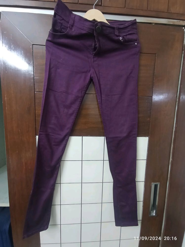 Purple Soft Cotton Pant