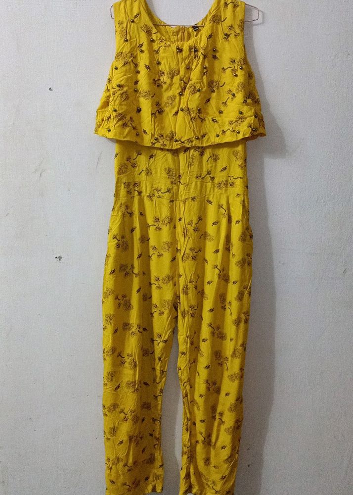 Jumpsuit In Mustard Yellow