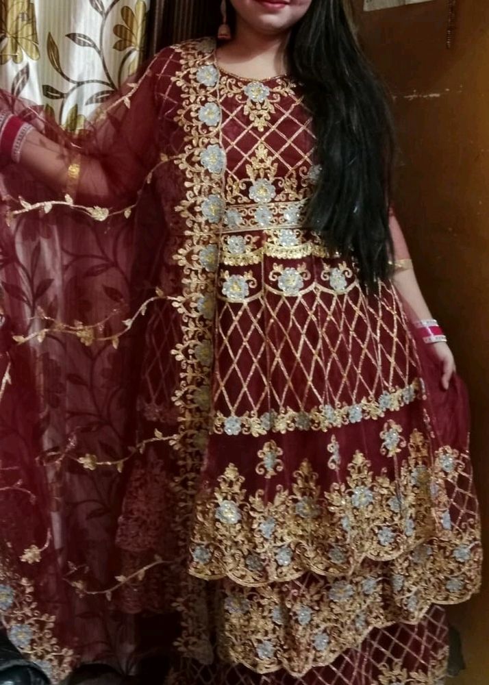Bridal Heavy Peplum Lehanga Pakistani Dress