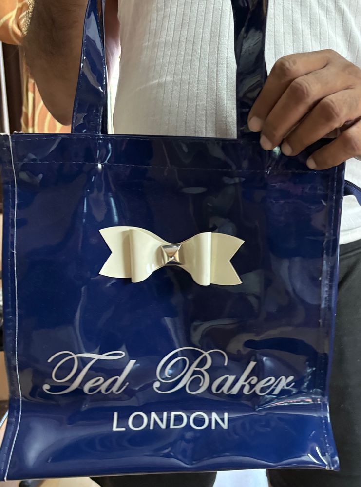 Ted Baker Navy Blue Hand Bag/Tote Bag